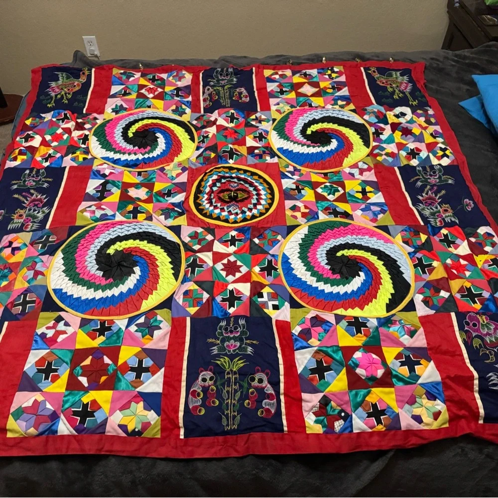 Chinese 3D Reversible Folk Art Quilt